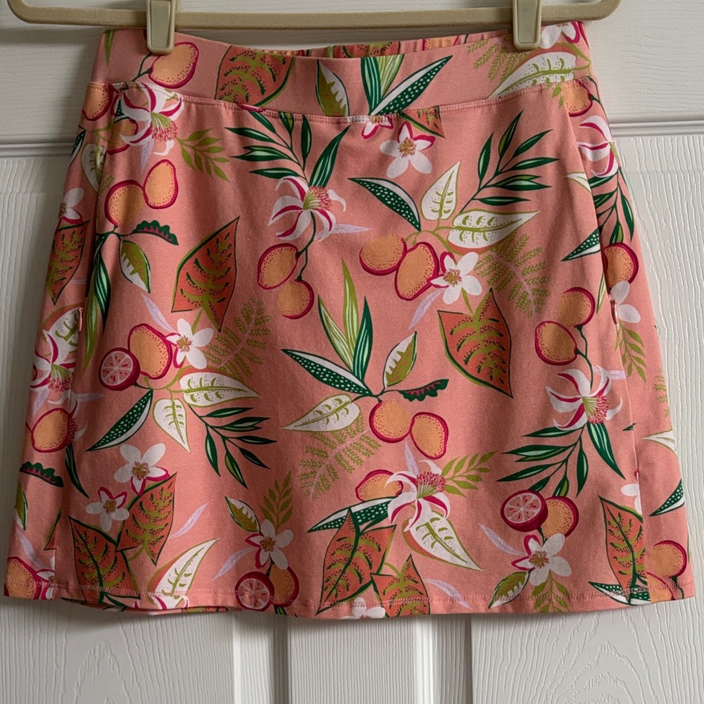 Spartina 449 Peach Floral Mini Skirt